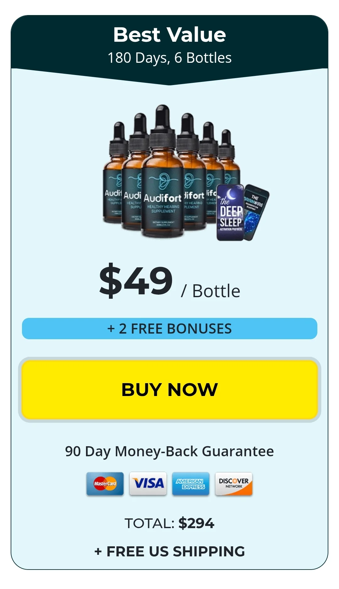 Audifort™ 6 bottles pricing